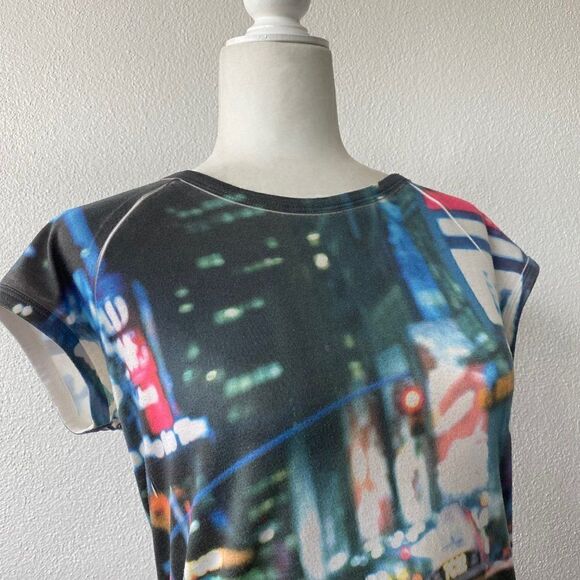 Fresh FX Art Deco Auto City Sublimation Design T-Shirt SZ L - Picture 4 of 10